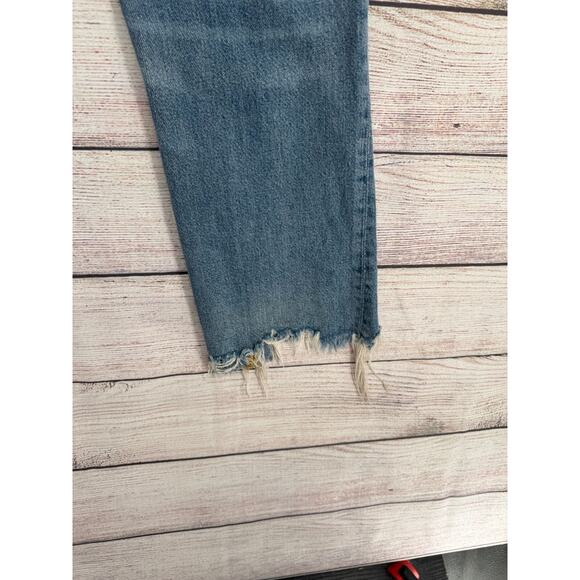 We the Free People Straight Leg Distressed Jeans Women's Size 28 Blue - Picture 8 of 13